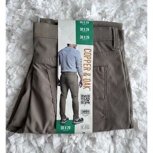 Copper and Oak Supply Co. Men’s Straight Fit Tech Utility Pants 38x29 Khaki NWT